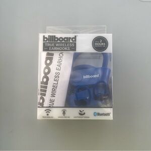 Billboard Blue True Wireless Bluetooth Earhooks with Mic NEW